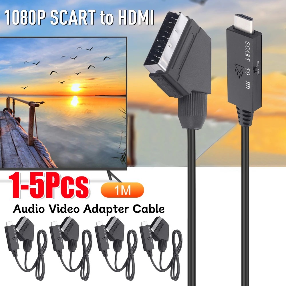 1080P SCART-  ȯ ̺, - SCART Է-HDMI ȣȯ , HDTV ī ڽ STB ÷  ÷ 